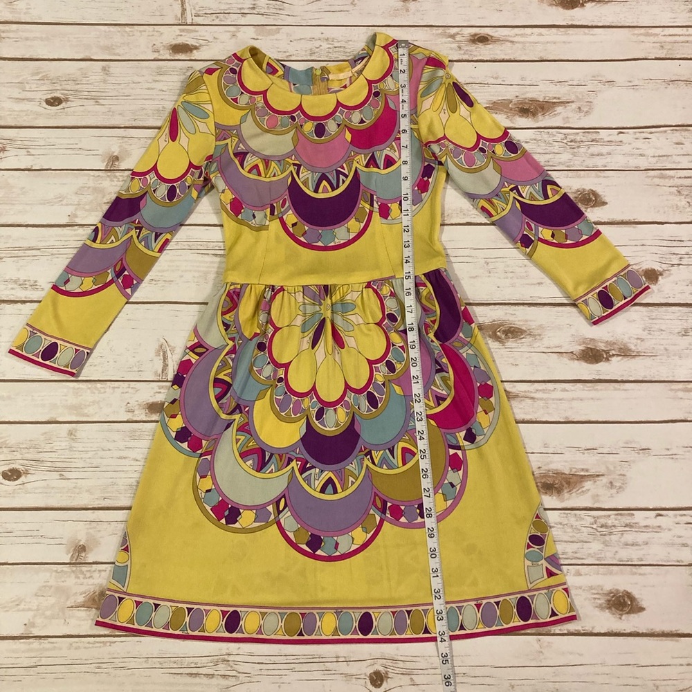 Vintage Neiman Marcus Trophy Room Emilio Pucci Colorful Mod Silk Sheath Dress - Picture 6 of 15